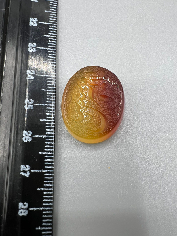 عقیق دورنگ خطی