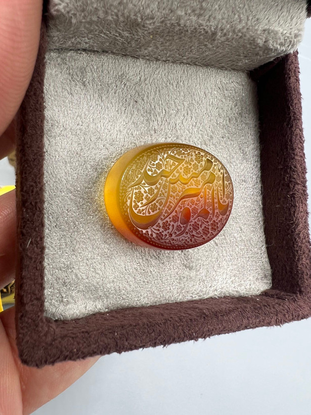 عقیق دورنگ خطی