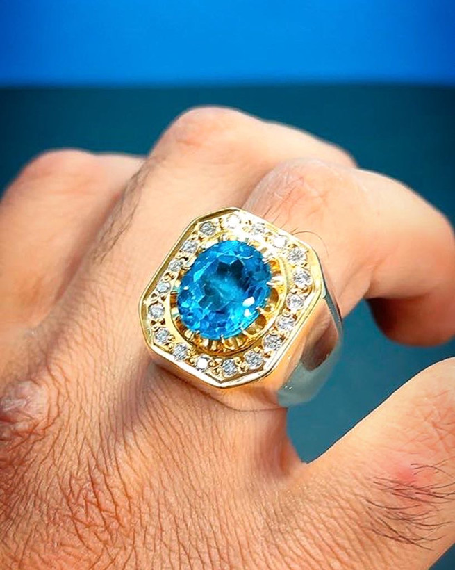 انگشتر توپاز سوئیسی