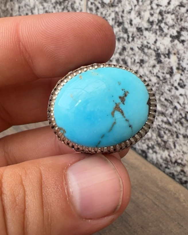 انگشتر فیروزه پاک نیشابوری