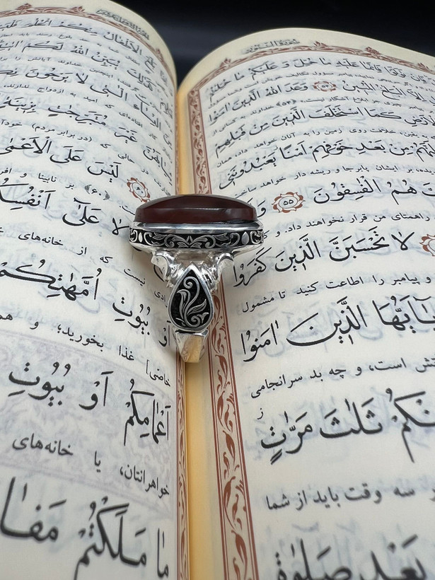 انگشتر عقیق سرخ یمنی