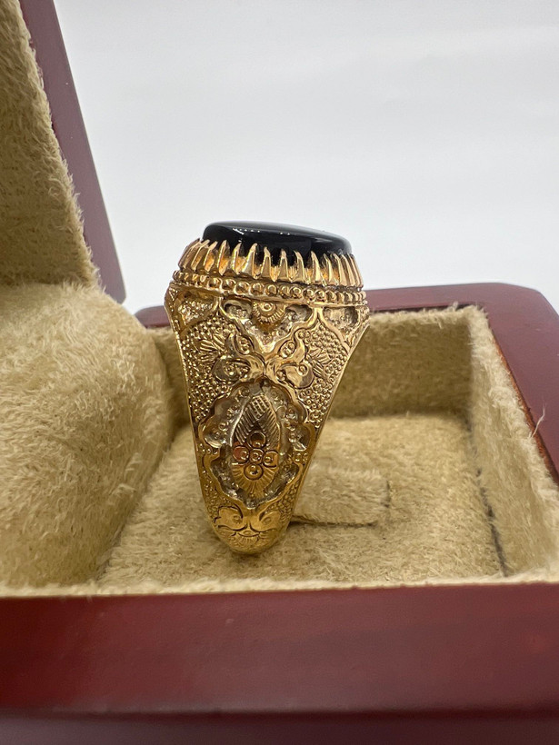 انگشتر عقیق جزع یمنی