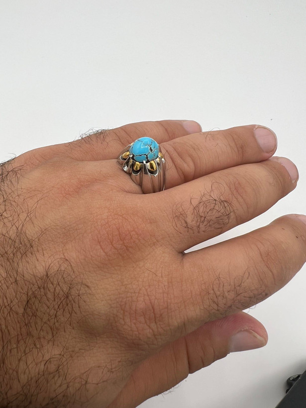 انگشتر فیروزه مردانه