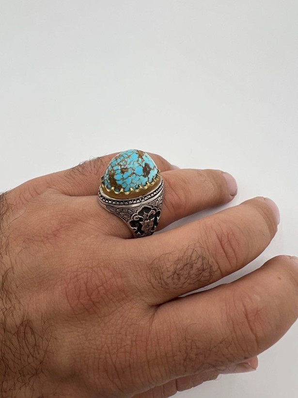 انگشتر فیروزه مردانه