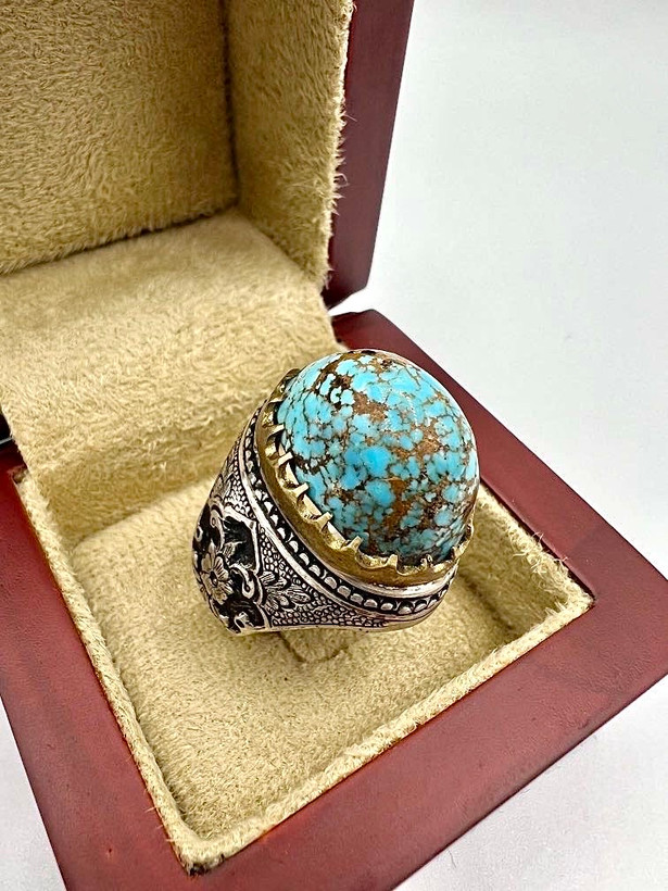 انگشتر فیروزه مردانه