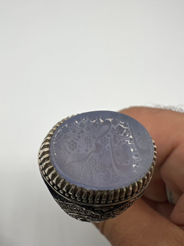 انگشتر عقیق کبود