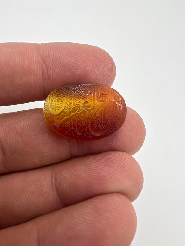 عقیق دورنگ خطی